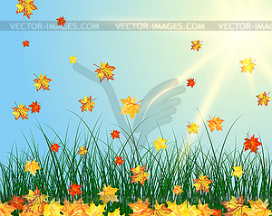 Sun meadow - royalty-free vector clipart