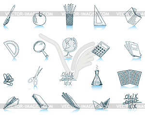 School icon set - vector clipart