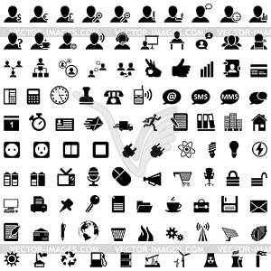 Business and office icon set - vector clipart
