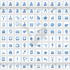 Business and office icon set - vector clipart