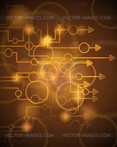 Technological brown background - color vector clipart