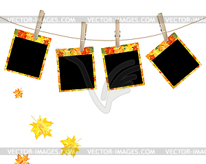 Autumn maple photo - vector clip art