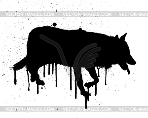 Grunge wolf - vector clip art