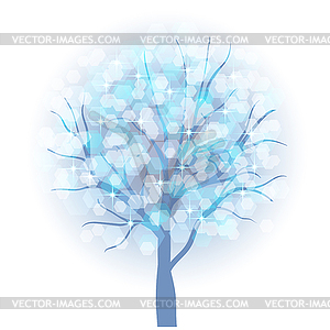 Winter tree - vector clip art