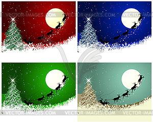 Christmas card set - vector clipart