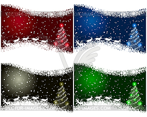 Christmas card set - vector clip art