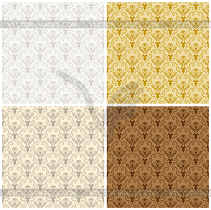 Damask Seamless Color Set - vector clip art