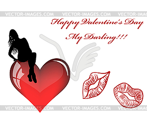 Valentines card - vector clipart