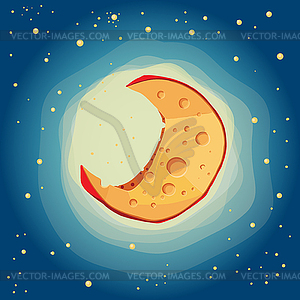 Moon cheese - vector clipart