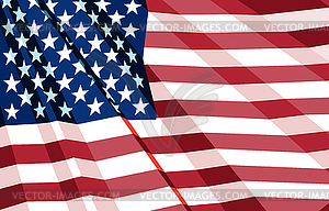 Crumpled US Flag - vector clipart