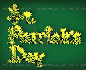 St Patrick Day text - vector image