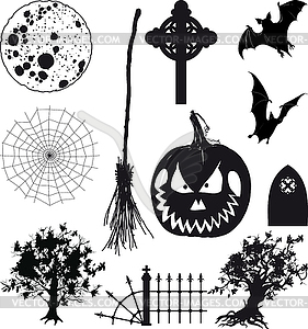 Icons Halloween Set - vector clipart