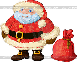 Good chubby Santa - vector image