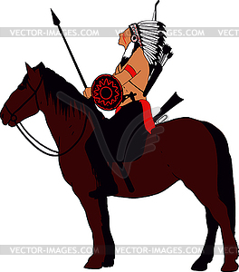 Brave Indian Warrior - vector image