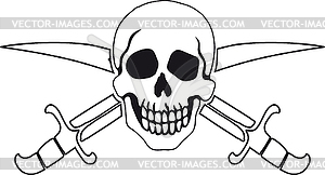 Pirate symbol Jolly Roger - vector image