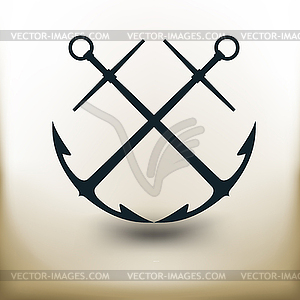 Pictogram crossed anchors - vector clip art