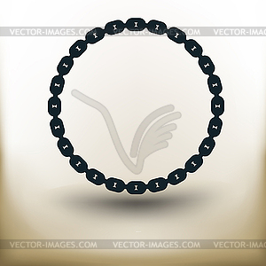 Circle pictogram chain - vector image