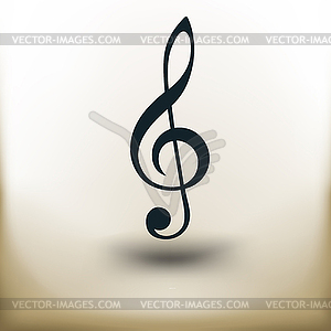 Pictogram treble clef - vector EPS clipart