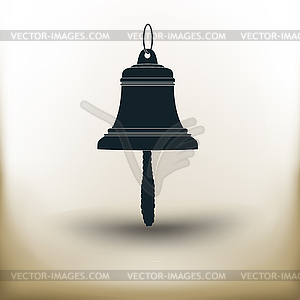 Old bell pictogram - vector image