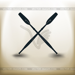 Crossed paddle - vector clipart