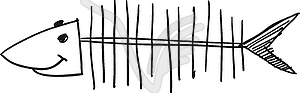 Простая рыба щебнистые - стоковое векторное изображение