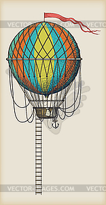 Old Air Balloon - vector image