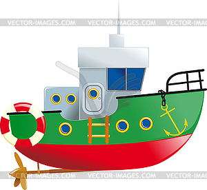 Cute small boat - vector clipart / vector image