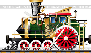 Steampunk Steam locomotive - vector clipart