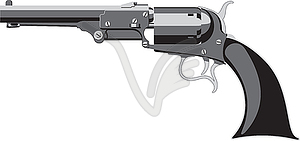 Old Colt Revolver - vector clip art