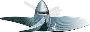 Ship screw propeller - vector clip art