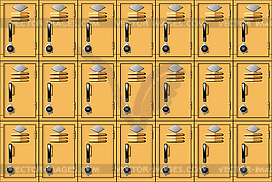 Boxes at supermarket - vector clipart