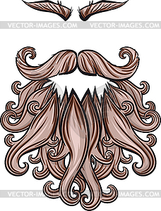 Beard mustache and eyebrows - vector clip art