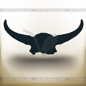 Simple buffalo skull - vector clip art