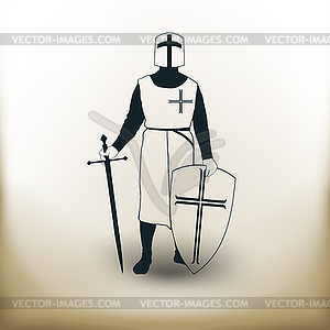 Simple knight - vector clipart