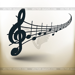 Simple music notes - vector clipart