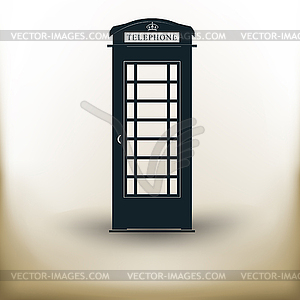 Simple phone cabin - vector clip art