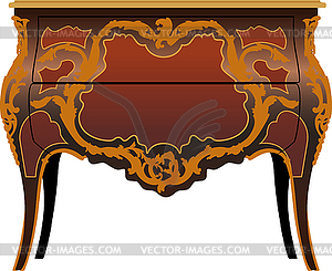 Antique furniture Secretaire - vector image