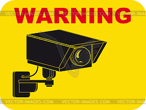 Warning surveillance tv - vector clip art