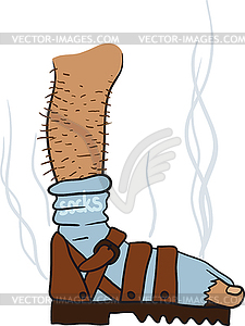 Socks and sandals - vector image