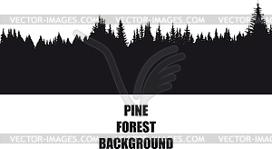 Pine Forest Background - vector image