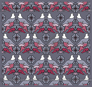 Pink birds - vector clipart
