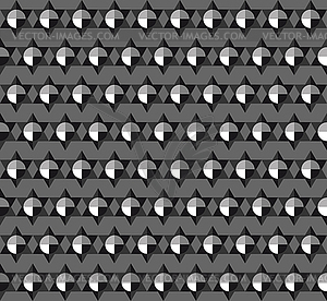 Geometrical seamless black and white pattern - vector clipart