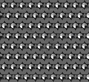 Geometrical seamless black and white pattern - vector clipart