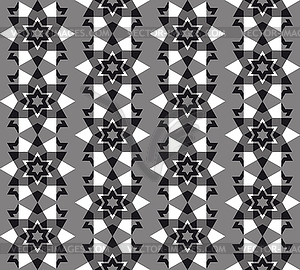 Geometrical seamless black and white pattern - vector image