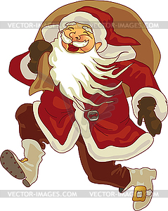 Santa Claus, vintage cartoon character - vector clipart / vector image