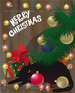 Cristmas catdep - vector clipart