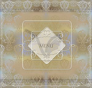 Cover menu background, pastel floral pattern - vector image