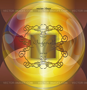 Abstract yellow and golden composition , flowing - vector image