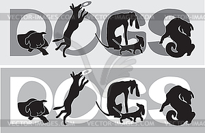 Dog symbols - vector clipart