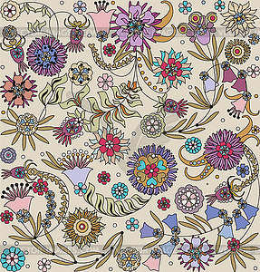 Floral design seamless - vector clip art